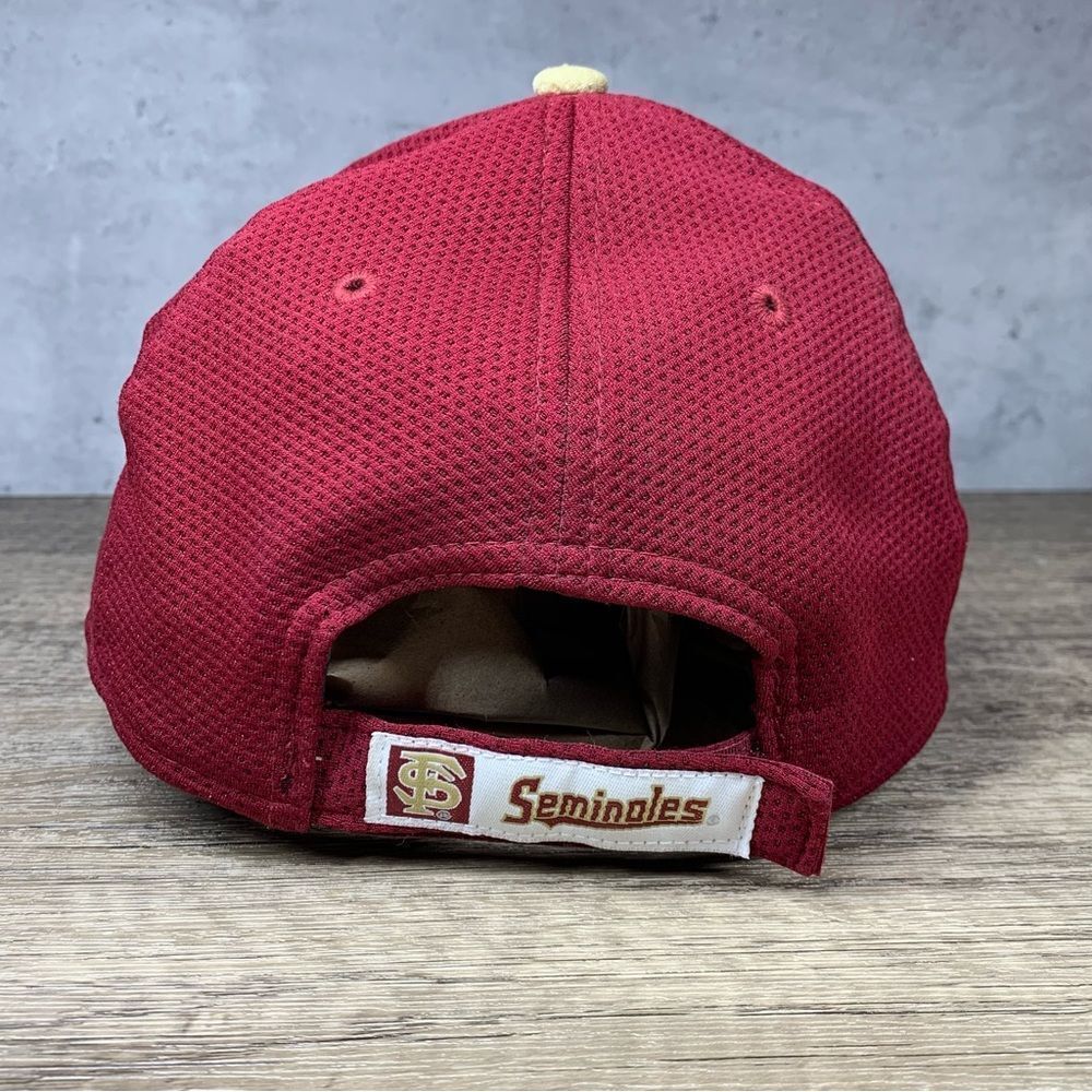Florida State Seminoles FSU Hat Adjustable Baseball~Burgundy/Gold New Era 9forty - Picture 4 of 6